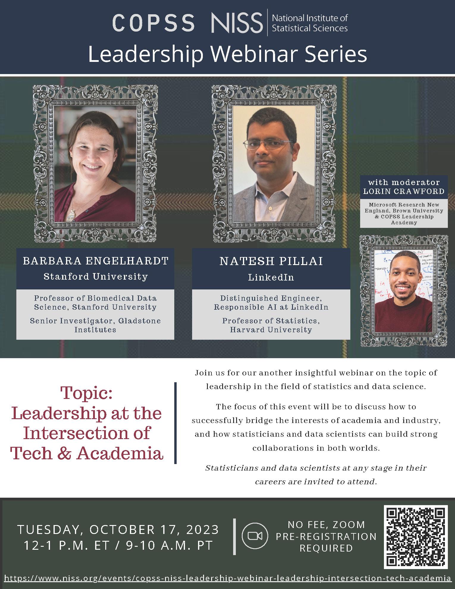 COPSS-NISS Leadership Webinar Series Oct 17 2023